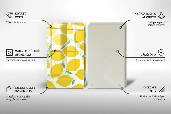 Protection plaque induction Citrons de dessin animé