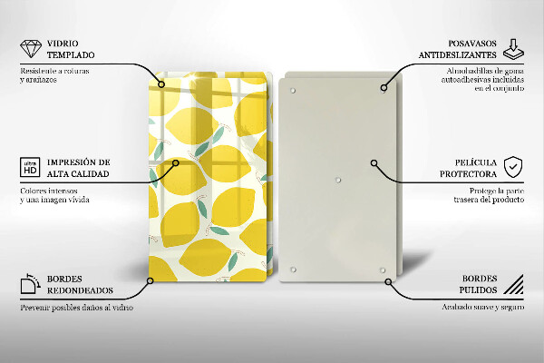 Protection plaque induction Citrons de dessin animé