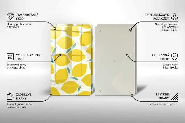 Protection plaque induction Citrons de dessin animé