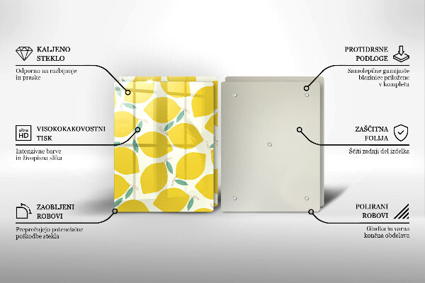 Protection plaque induction Citrons de dessin animé