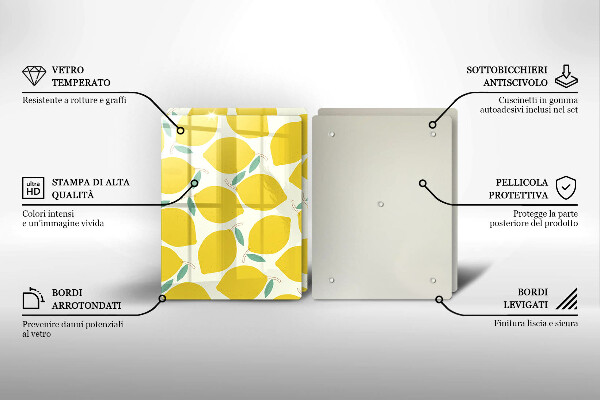 Protection plaque induction Citrons de dessin animé