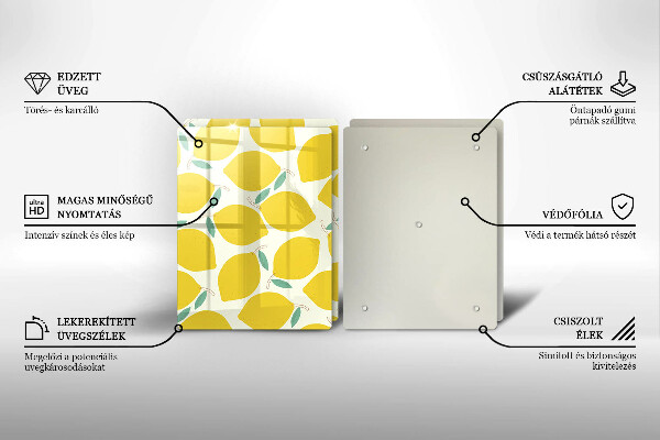 Protection plaque induction Citrons de dessin animé