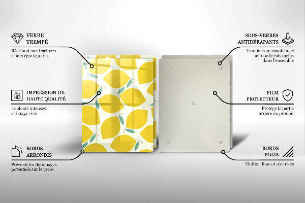 Protection plaque induction Citrons de dessin animé