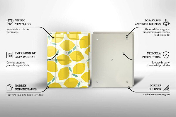 Protection plaque induction Citrons de dessin animé