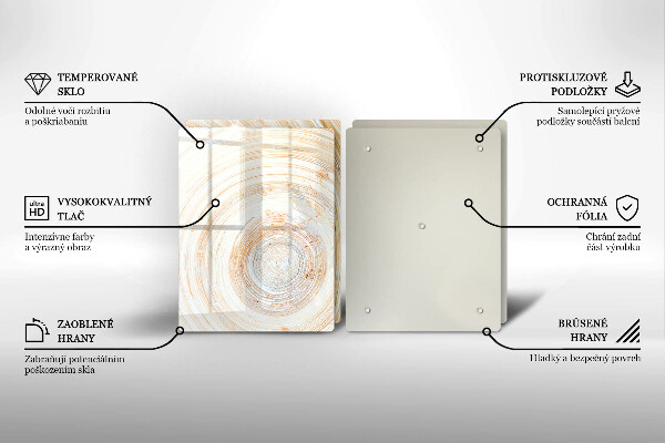 Protection plaque induction Texture du bois