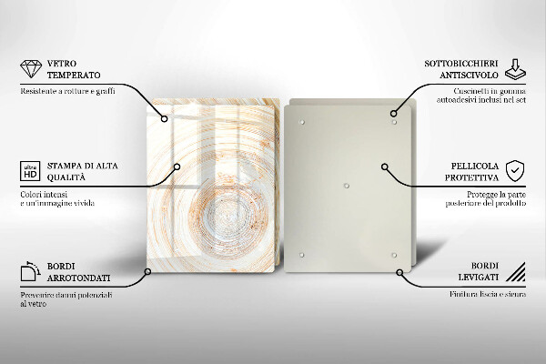 Protection plaque induction Texture du bois