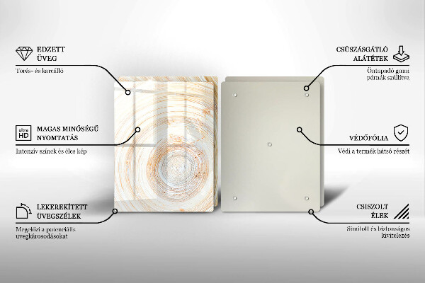 Protection plaque induction Texture du bois