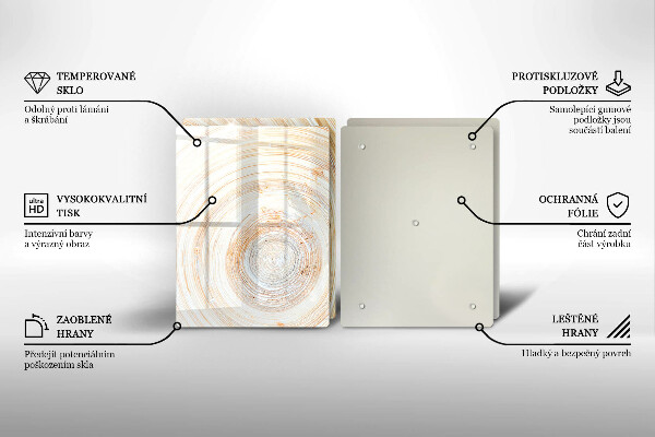 Protection plaque induction Texture du bois