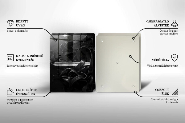 Protection plaque induction Pâtes tagliatelles noires