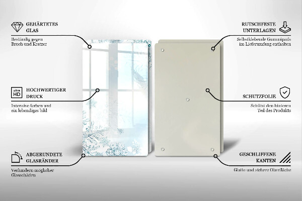 Protection plaque induction Flocon de neige