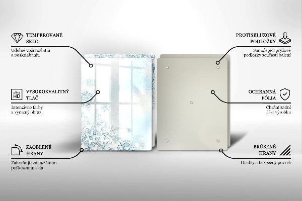 Protection plaque induction Flocon de neige