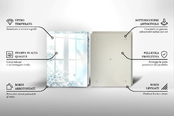 Protection plaque induction Flocon de neige