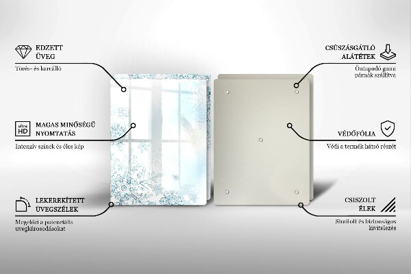 Protection plaque induction Flocon de neige