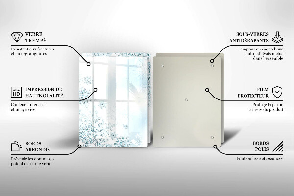 Protection plaque induction Flocon de neige