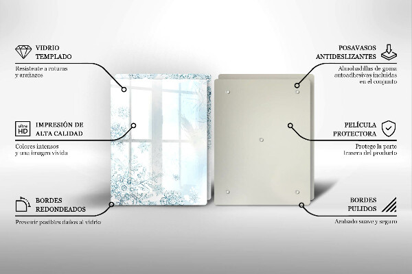 Protection plaque induction Flocon de neige