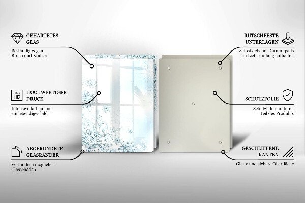 Protection plaque induction Flocon de neige