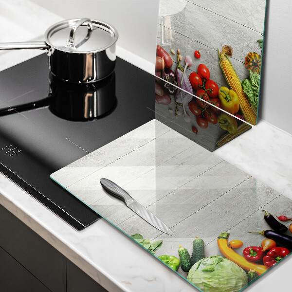 Protection plaque induction Légumes sur planches