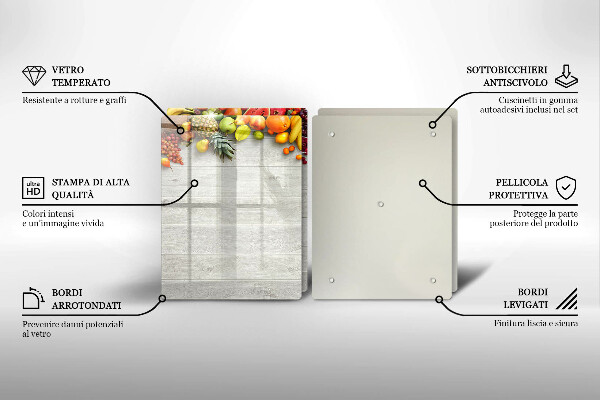 Protection plaque induction Fruits sur planches