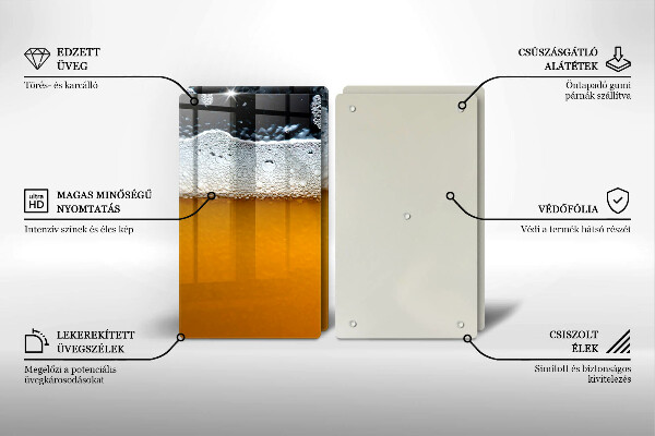 Protection plaque induction Boire de la mousse de bière