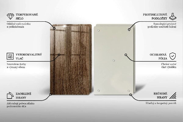 Protection plaque induction Texture du bois