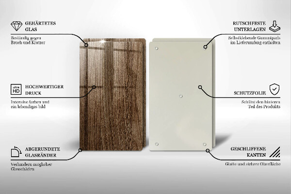 Protection plaque induction Texture du bois