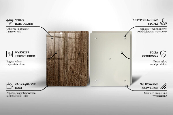 Protection plaque induction Texture du bois