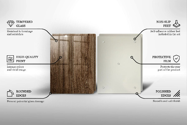 Protection plaque induction Texture du bois