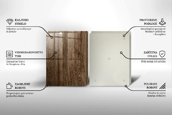 Protection plaque induction Texture du bois