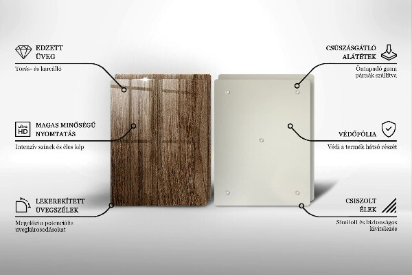 Protection plaque induction Texture du bois