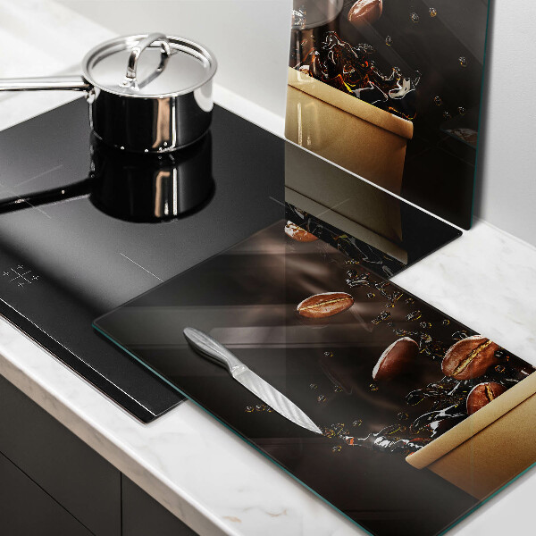 Protection plaque induction Grains de café chauds