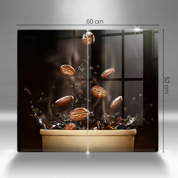 Protection plaque induction Grains de café chauds