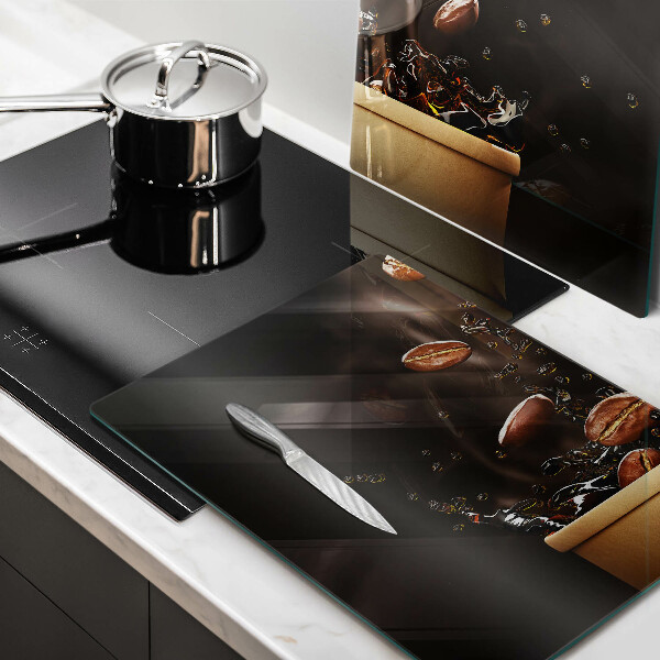 Protection plaque induction Grains de café chauds