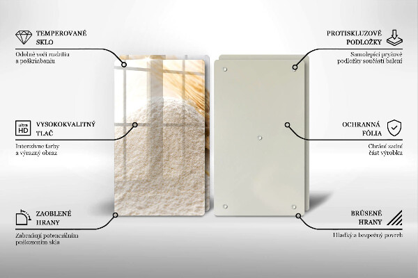 Protection plaque induction Farine et épis de céréales