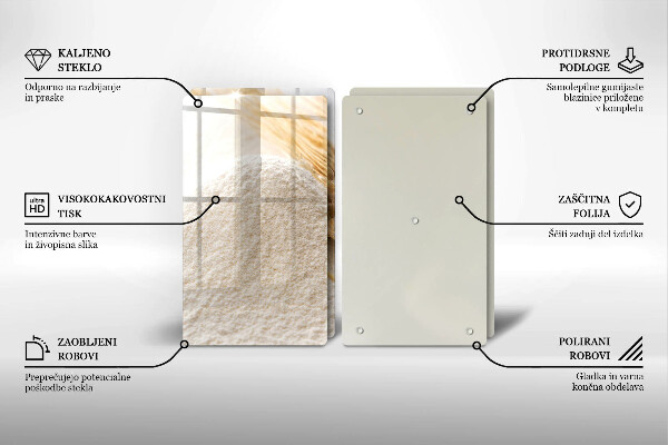 Protection plaque induction Farine et épis de céréales