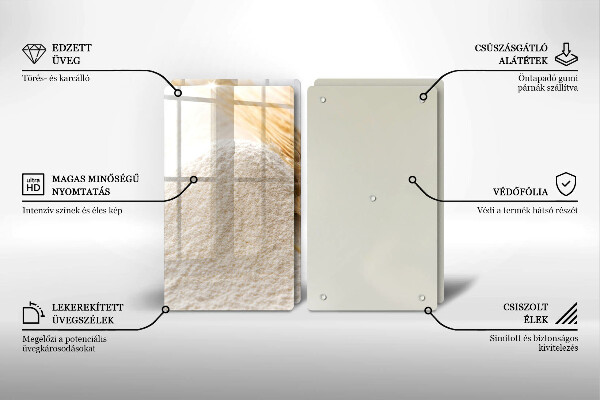 Protection plaque induction Farine et épis de céréales