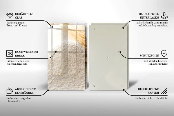 Protection plaque induction Farine et épis de céréales