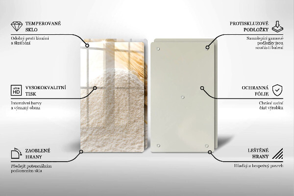 Protection plaque induction Farine et épis de céréales