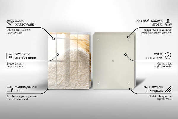 Protection plaque induction Farine et épis de céréales