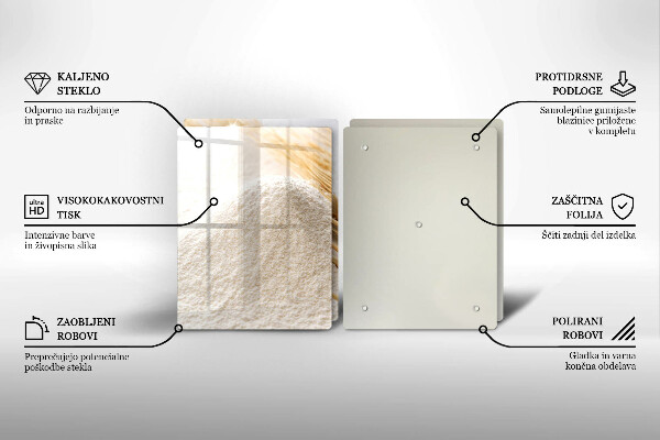 Protection plaque induction Farine et épis de céréales