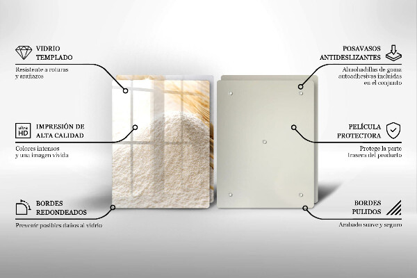 Protection plaque induction Farine et épis de céréales