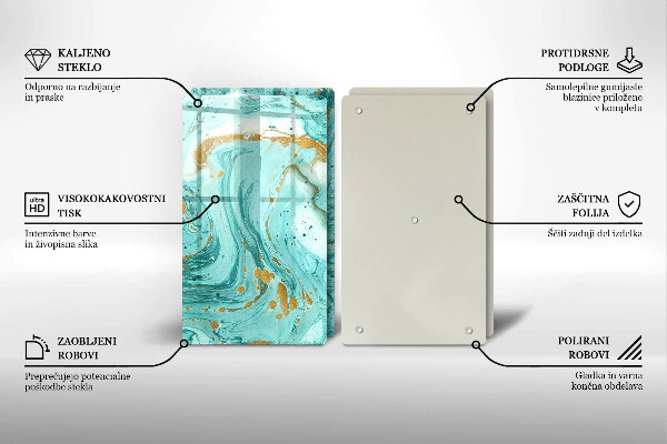 Protection plaque induction Abstraction bleue