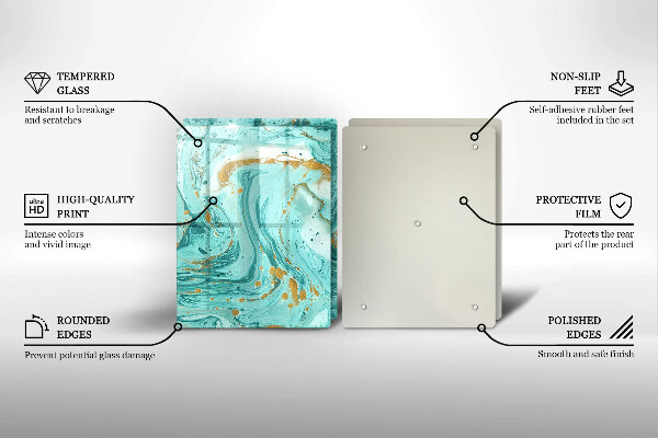 Protection plaque induction Abstraction bleue