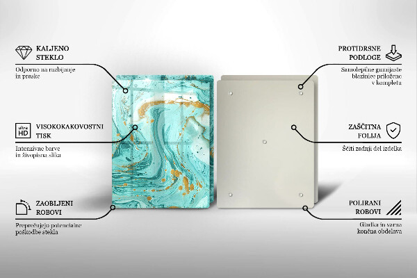 Protection plaque induction Abstraction bleue