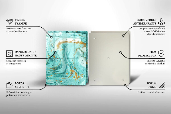 Protection plaque induction Abstraction bleue