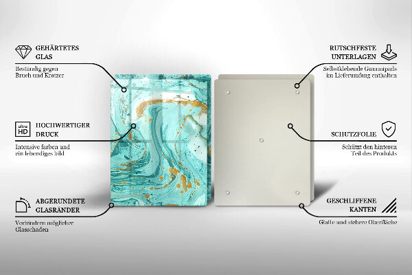 Protection plaque induction Abstraction bleue