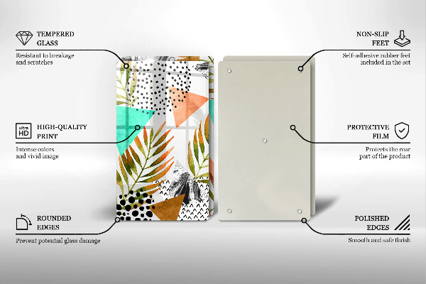 Protection plaque induction Modèle de feuilles de bohème