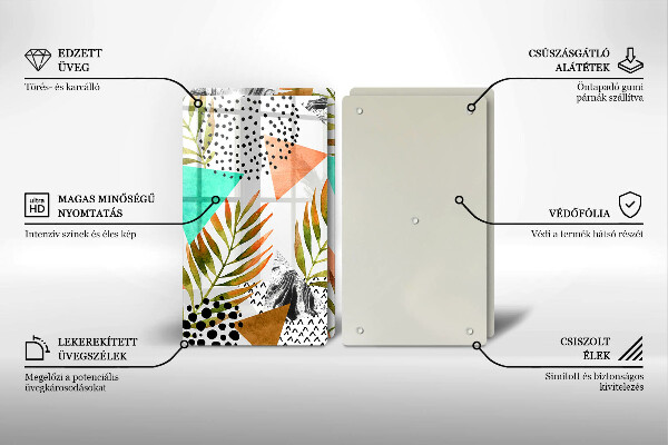 Protection plaque induction Modèle de feuilles de bohème