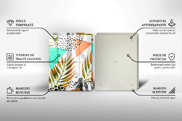 Protection plaque induction Modèle de feuilles de bohème