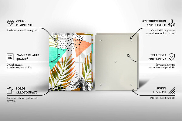 Protection plaque induction Modèle de feuilles de bohème