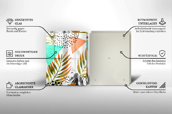 Protection plaque induction Modèle de feuilles de bohème